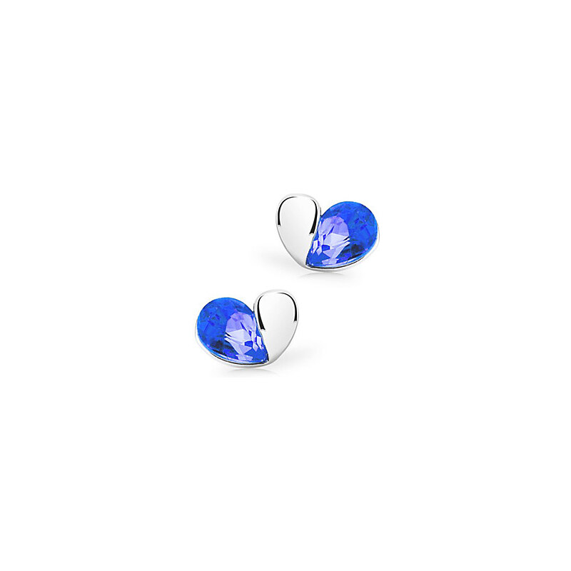 LightInTheBox CPSJ Elegant Austrian Crystal Heart Shape Stud(Royal Blue)