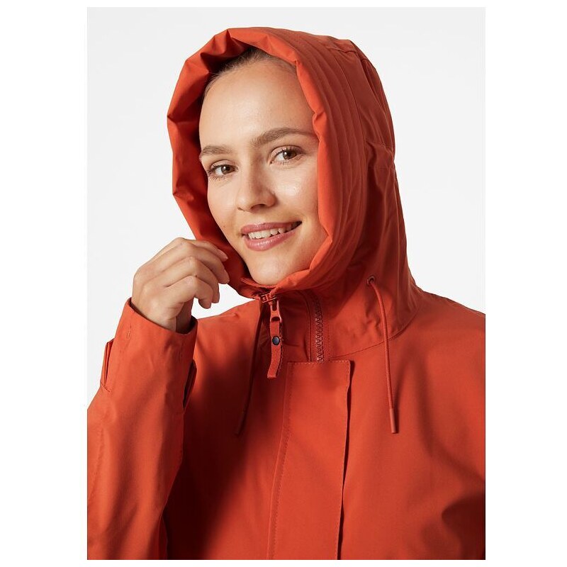 Dámský kabát HELLY HANSEN W VICTORIA MID LENGTH RAINCOAT 179 TERRACOTTA