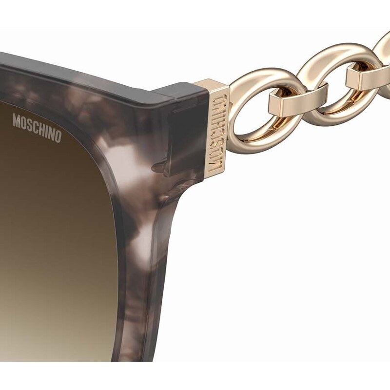 Sluneční brýle Moschino dámské, hnědá barva