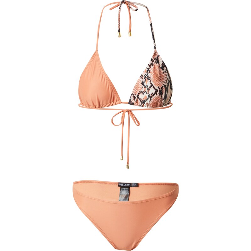 Nasty Gal Bikiny meruňková / broskvová / černá / bílá