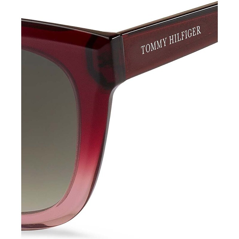 Sluneční brýle Tommy Hilfiger dámské, vínová barva