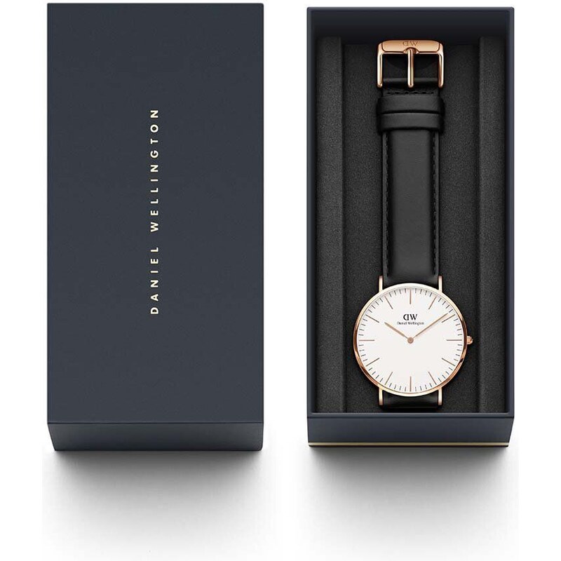 Hodinky Daniel Wellington Classic 40 Sheffield RG černá barva