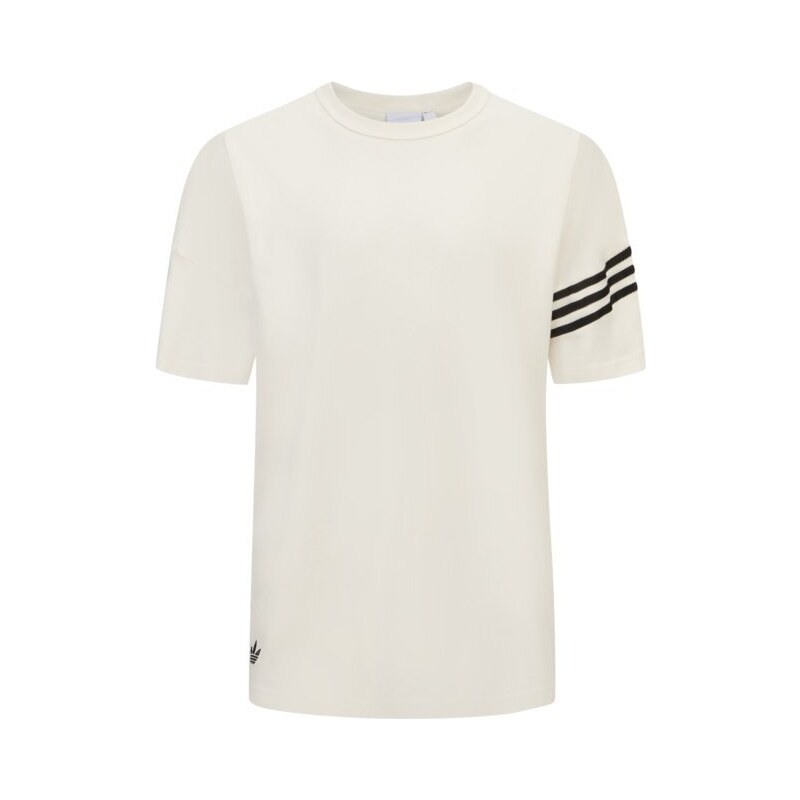 Adidas, tričko z bavlny s prvky loga béžová