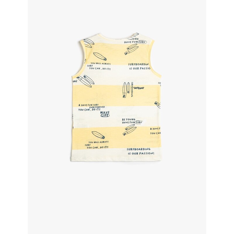 Koton Tank Top Sleeveless Printed Cotton