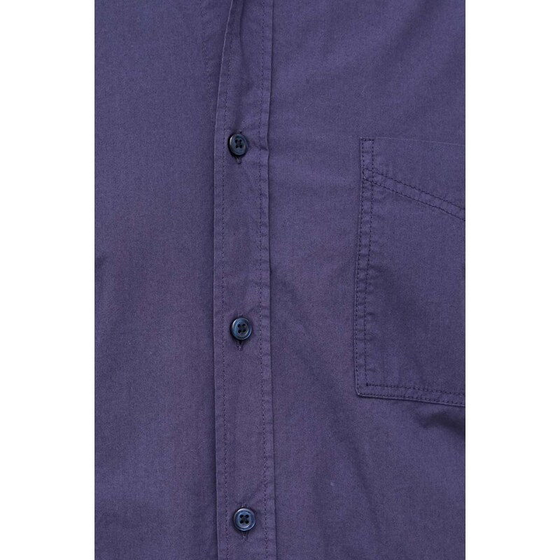 Košile BOSS BOSS ORANGE tmavomodrá barva, regular, s klasickým límcem