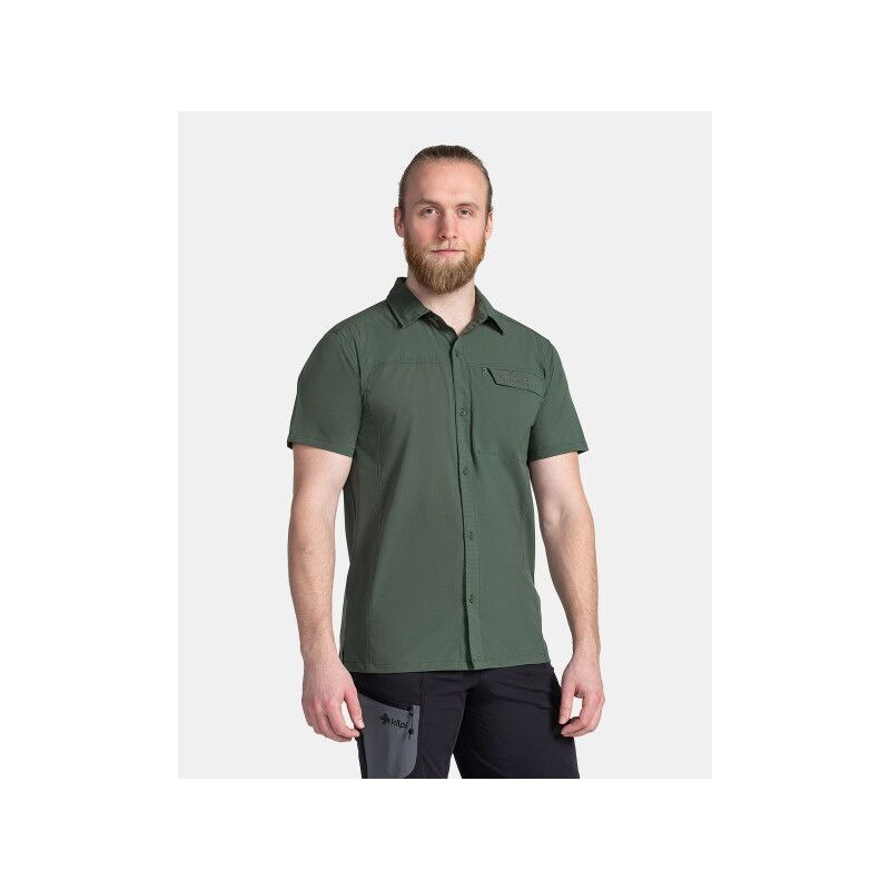 Pánská technická košile Kilpi BOMBAY-M Tmavě zelená