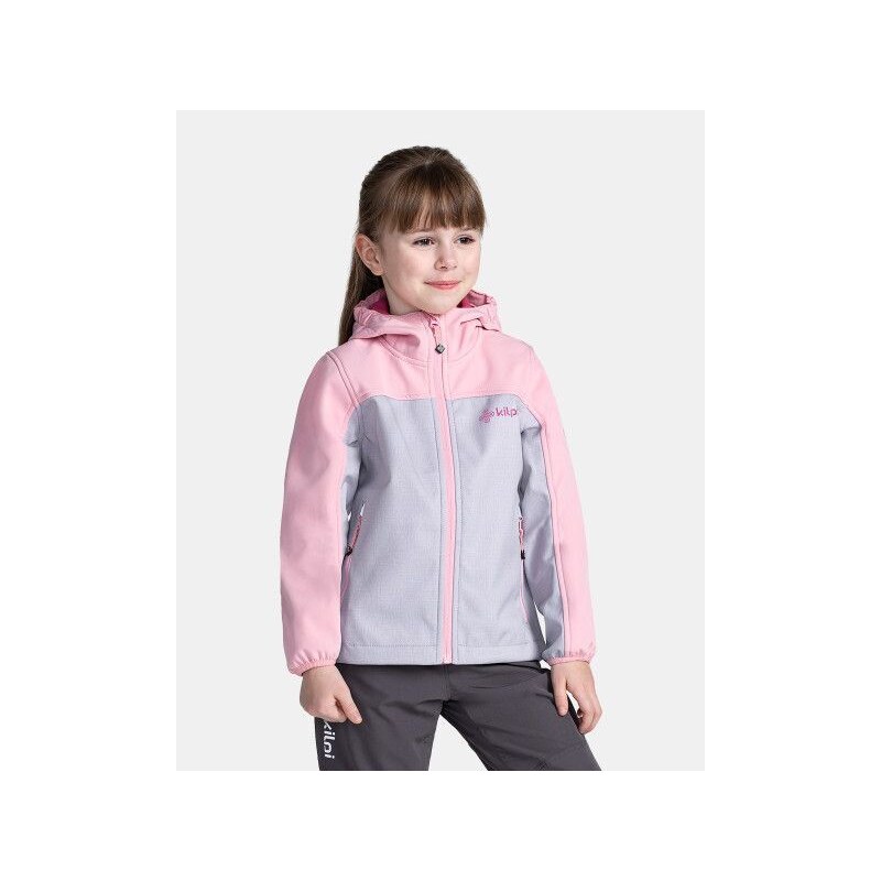 Dívčí softshellová bunda Kilpi RAVIA-J Světle růžová