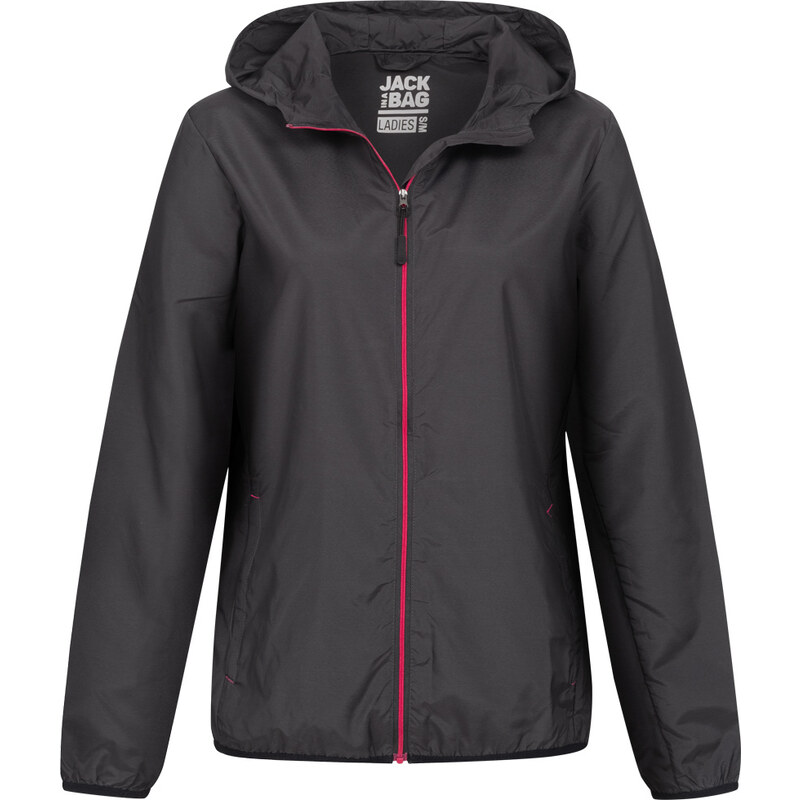 Dámská lehká větrovka Jack in Bag Black S-M 109625099
