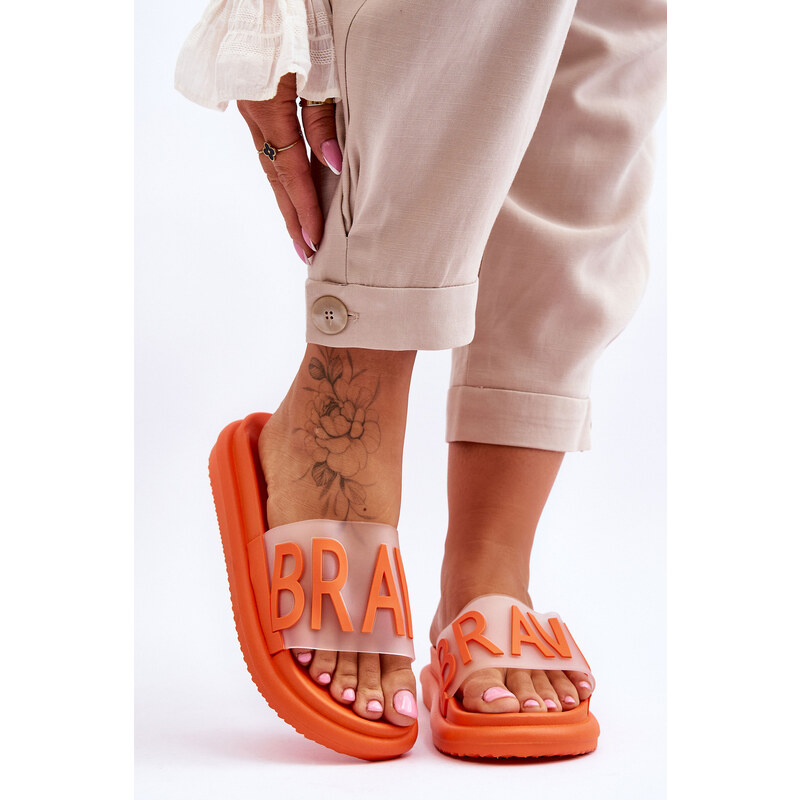 Kesi Dámské pantofle na platformě Orange Brave