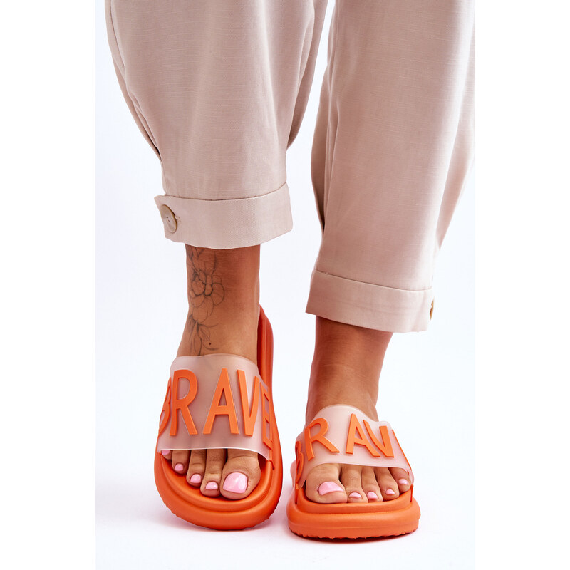 Kesi Dámské pantofle na platformě Orange Brave