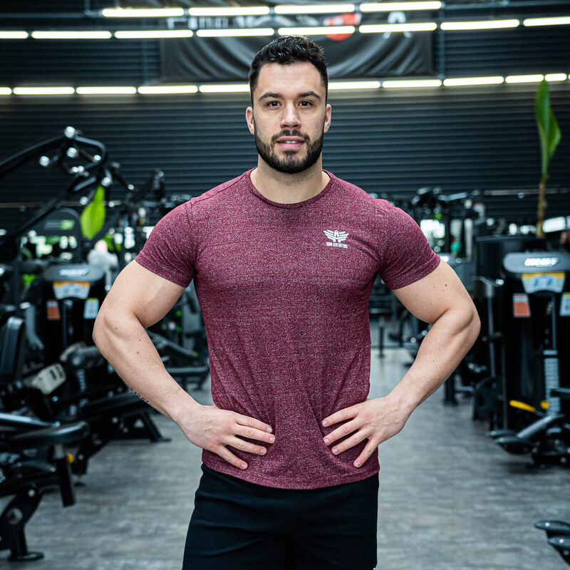 Pánské sportovní tričko Iron Aesthetics Regenerate, bordové