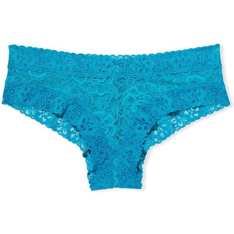 Victoria's Secret modré krajkové brazilky Lacie Cheeky Panty