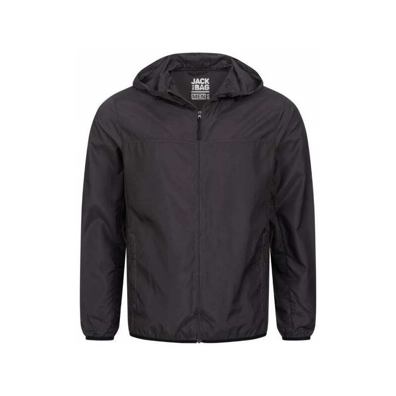 Pánská Lehká Větrovka Jack In Bag Black černá S-M