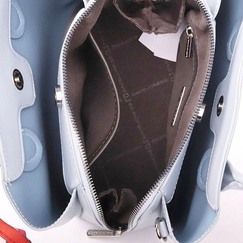 Střední tříoddílová modrá kabelka do ruky David Jones CH21035B