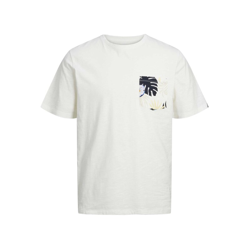 JACK & JONES Tričko JORTulum světle béžová / světle žlutá /