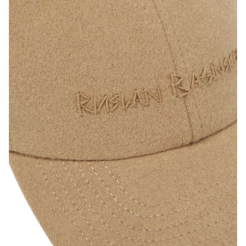 Vlněná béžová kšiltovka Ruslan Baginskiy - Hand-embroidered Baseball Cap