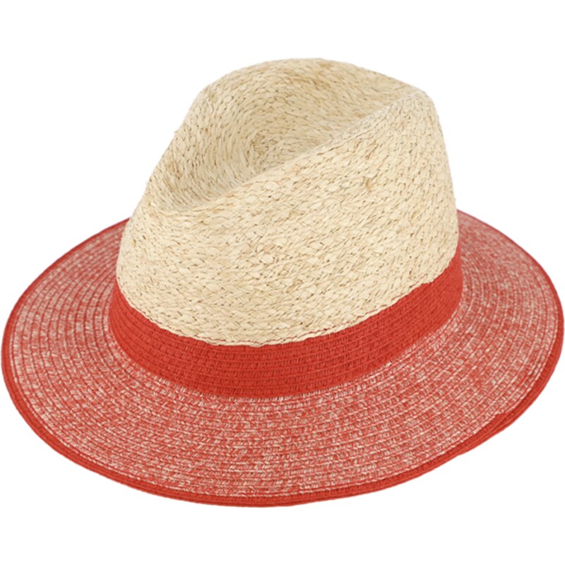 Letní crushable fedora klobouk od Fiebig - Traveller Raffia