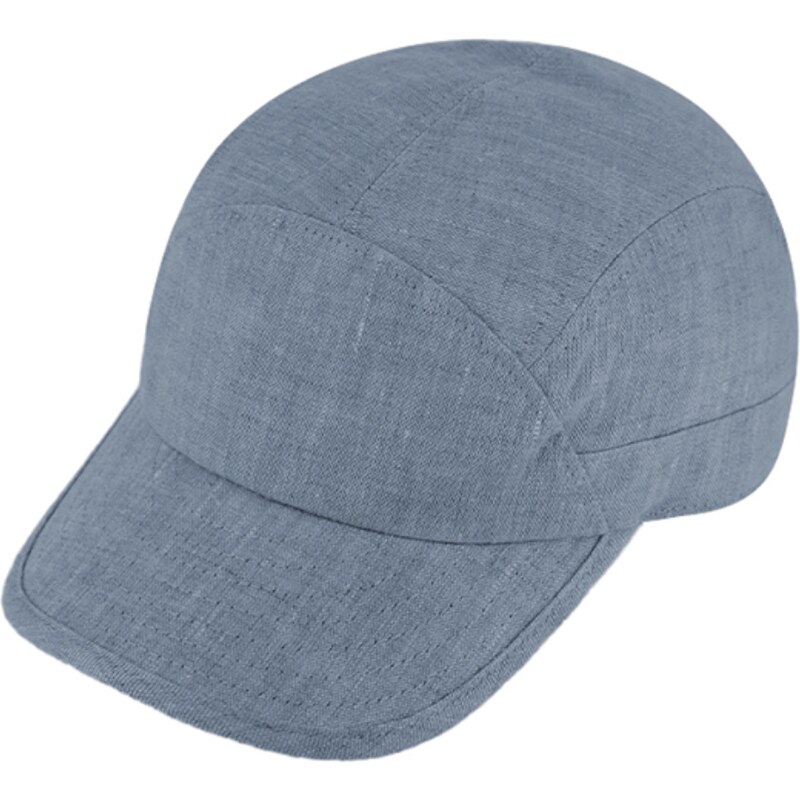 Lněná modrá klasická kšiltovka Fiebig - Basic Baseball Cap Linen