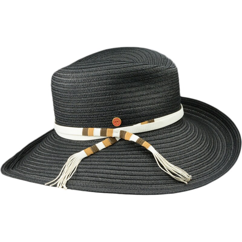 Dámský crushable letní černý slaměný klobouk Ruby - Mayser