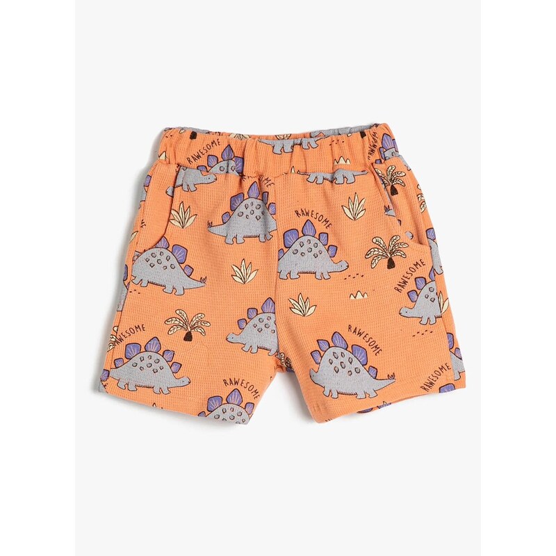 Koton Elastic Waist Normal Baby Orange Shorts 3smb40088tk