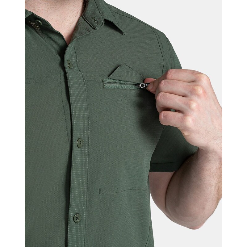 Pánská technická košile Kilpi BOMBAY-M tmavě zelená
