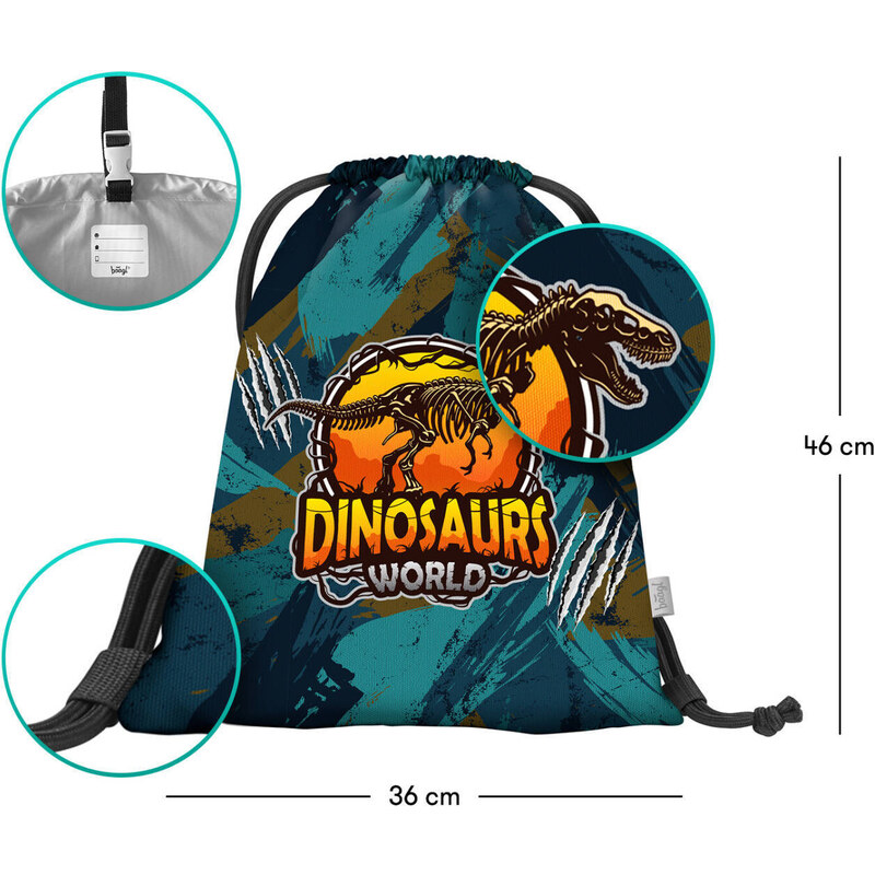 BAAGL Školní sáček na obuv Dinosaurs World