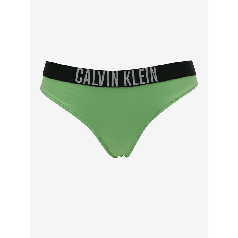 Zelený dámský spodní díl plavek Calvin Klein Underwear Intense Powe - Dámské