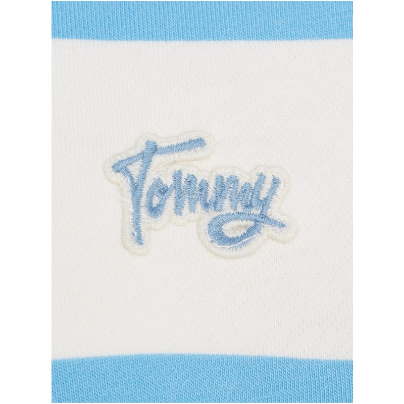 Bílo-modrá pruhovaná holčičí mikina Tommy Hilfiger - Holky