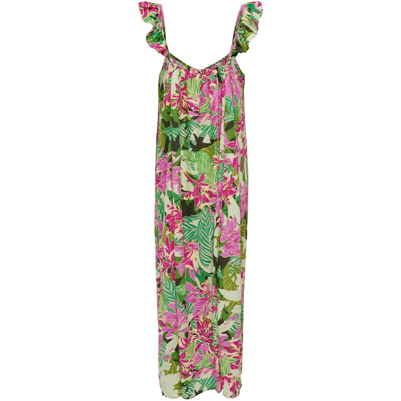 Only dámské květované midi šaty Zora zelené