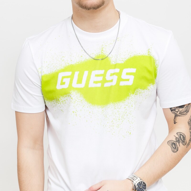 Guess sly cn print t-shirt WHITE