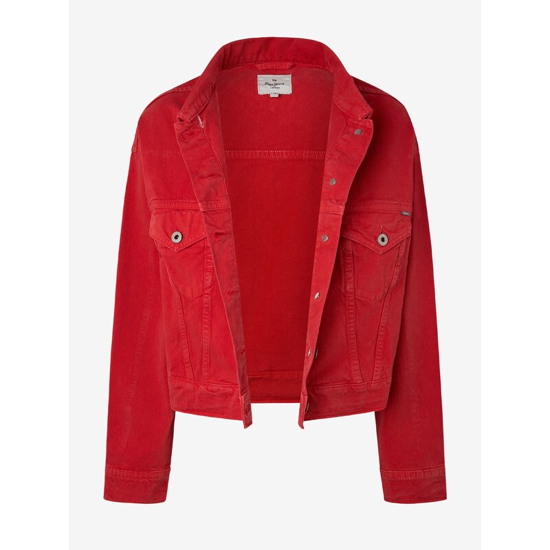 Červená dámská džínová bunda Pepe Jeans - Dámské