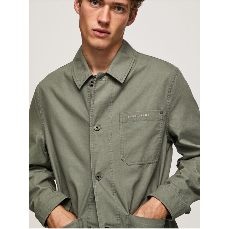 Khaki pánská lehká bunda Pepe Jeans - Pánské