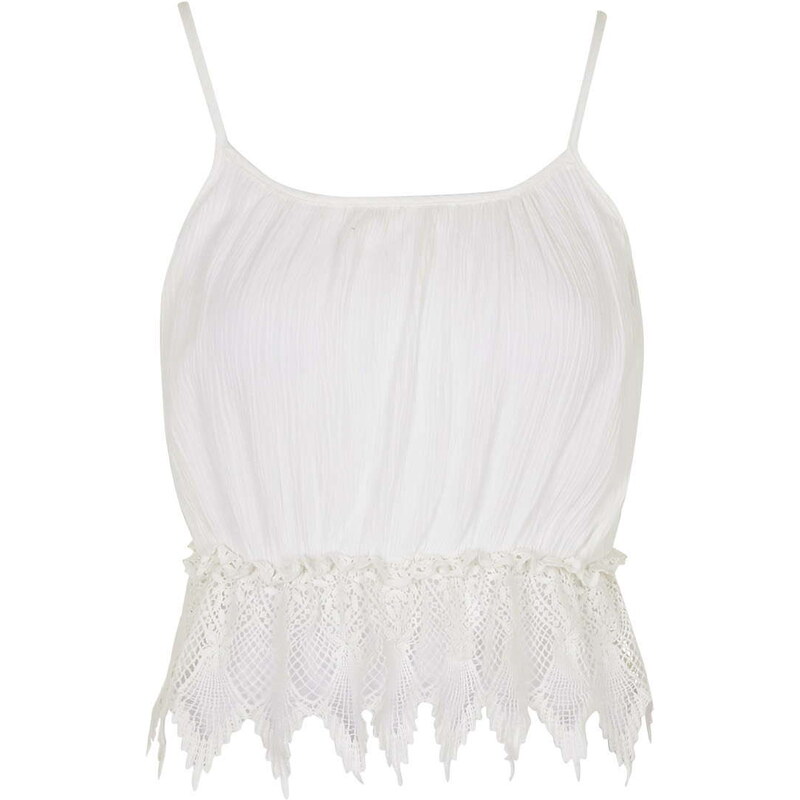 Topshop **Lace Hem Cami Top by Glamorous