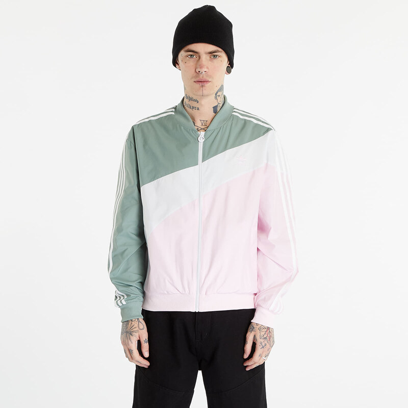 adidas Originals Pánská bunda adidas Swirl Woven Track Jacket Silgrn/ Clear Pink