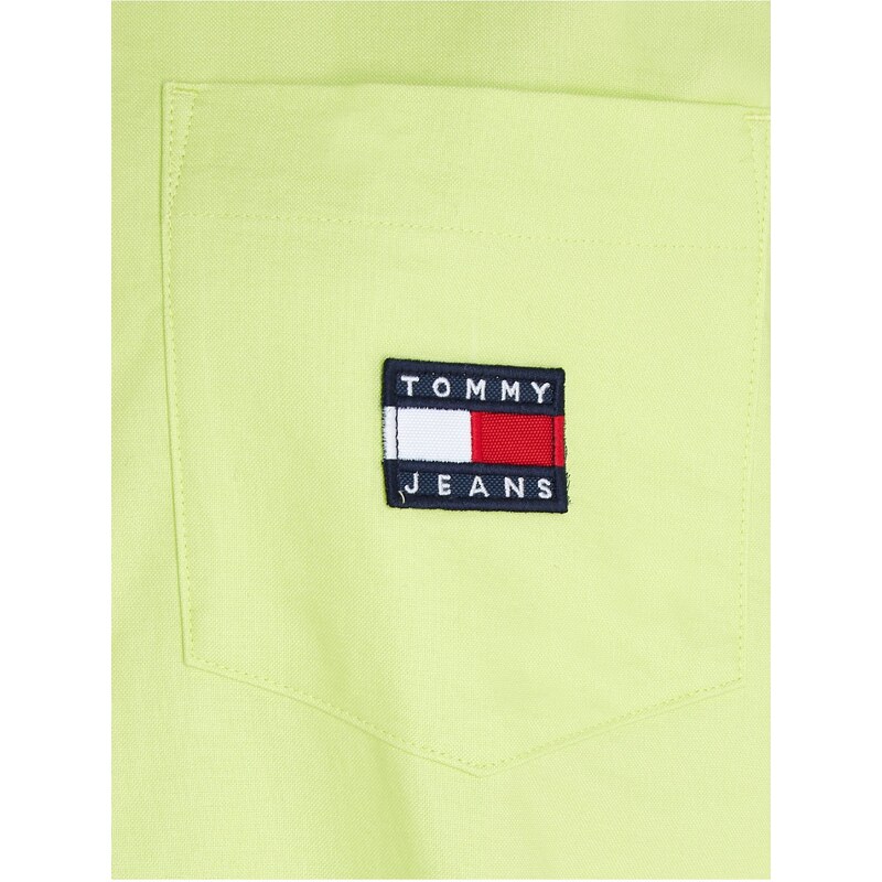 Tommy Hilfiger Žlutá dámská košile Tommy Jeans Badge Boyfriend - Dámské