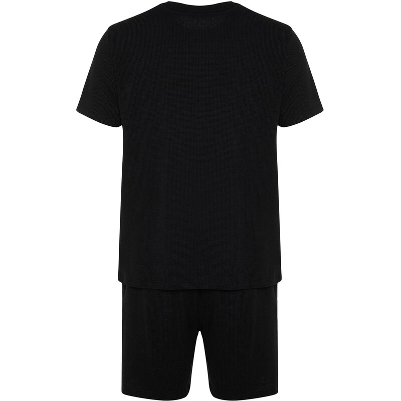 Trendyol Black Regular Fit Pajamas Set