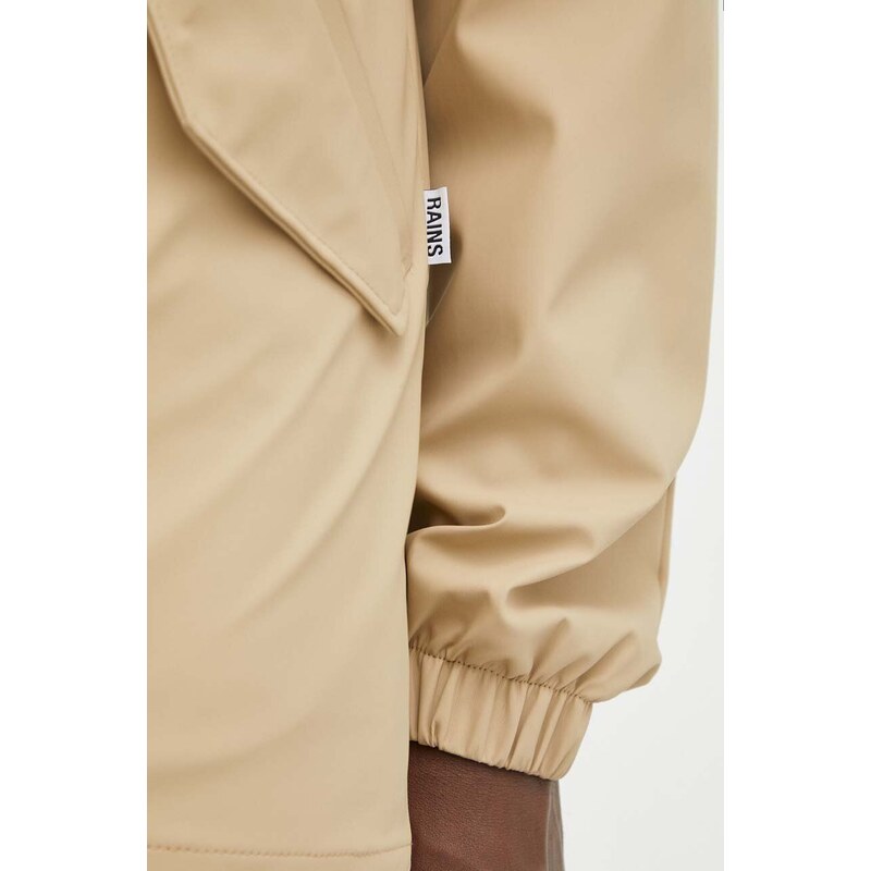 Nepromokavá bunda Rains 18010 Fishtail Jacket béžová barva, přechodná