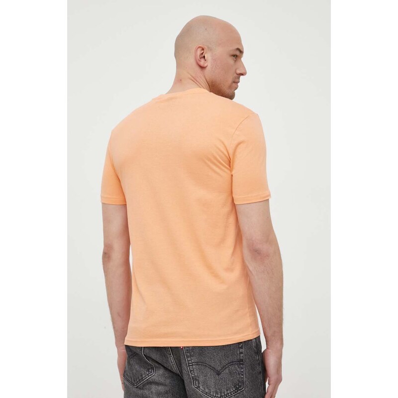 Boss Orange Bavlněné tričko BOSS BOSS CASUAL oranžová barva, s potiskem