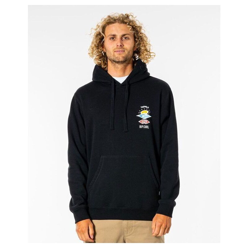 Rip Curl MIKINA RIP CUR SEARCH ICON HOOD - černá -