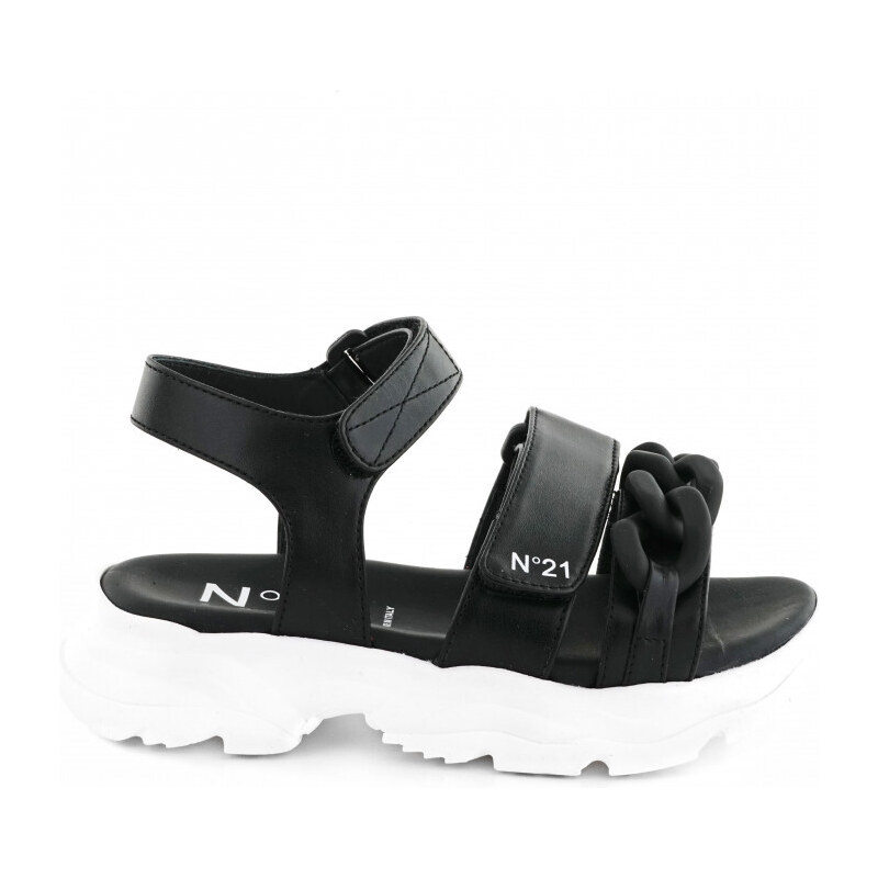N°21 SANDÁLE NO21 CHUNKY CHAIN EMBELLISHED BILLY SANDALS