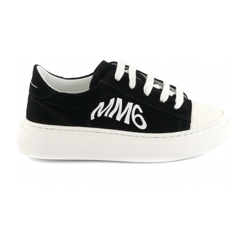 TENISKY MM6 LEATHER SNEAKERS MAXI LOGO PRINT