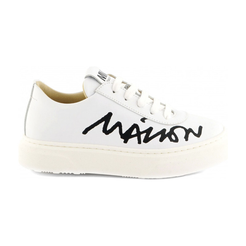 TENISKY MM6 LEATHER SNEAKERS MAXI LOGO PRINT