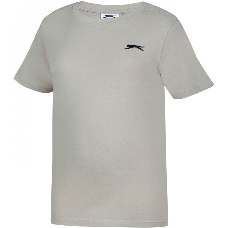 Slazenger Plain T Shirt Junior Boys Sand