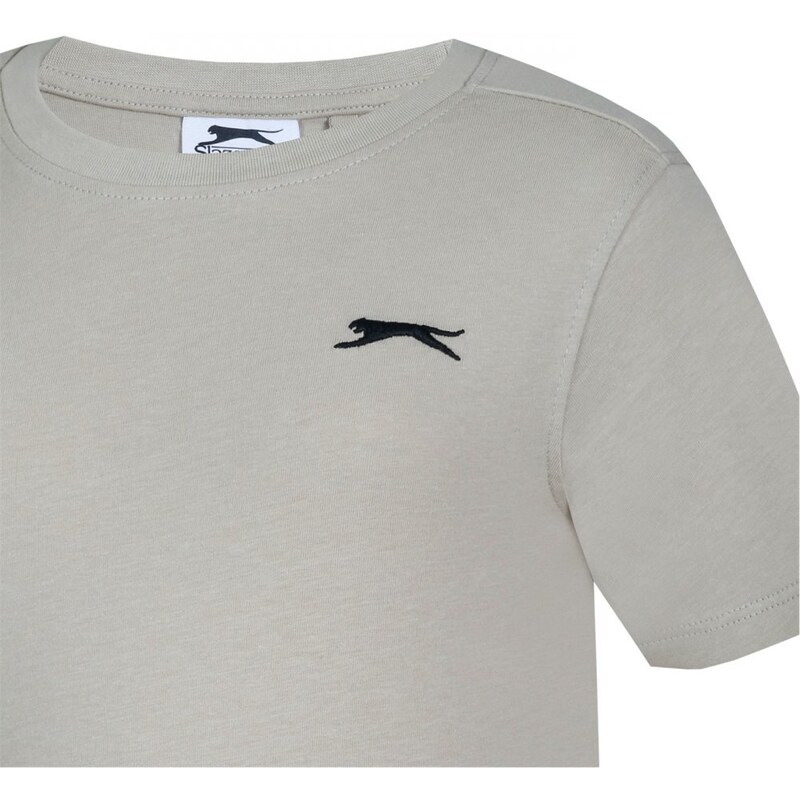 Slazenger Plain T Shirt Junior Boys Sand