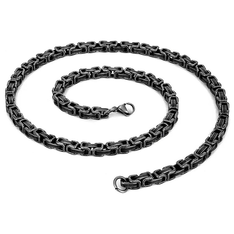 Daniel Dawson Pánský náhrdelník Jerome - 5 mm, byzantský řetízek, chirurgická ocel