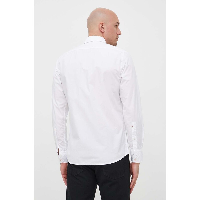Košile BOSS BOSS ORANGE bílá barva, regular, s klasickým límcem