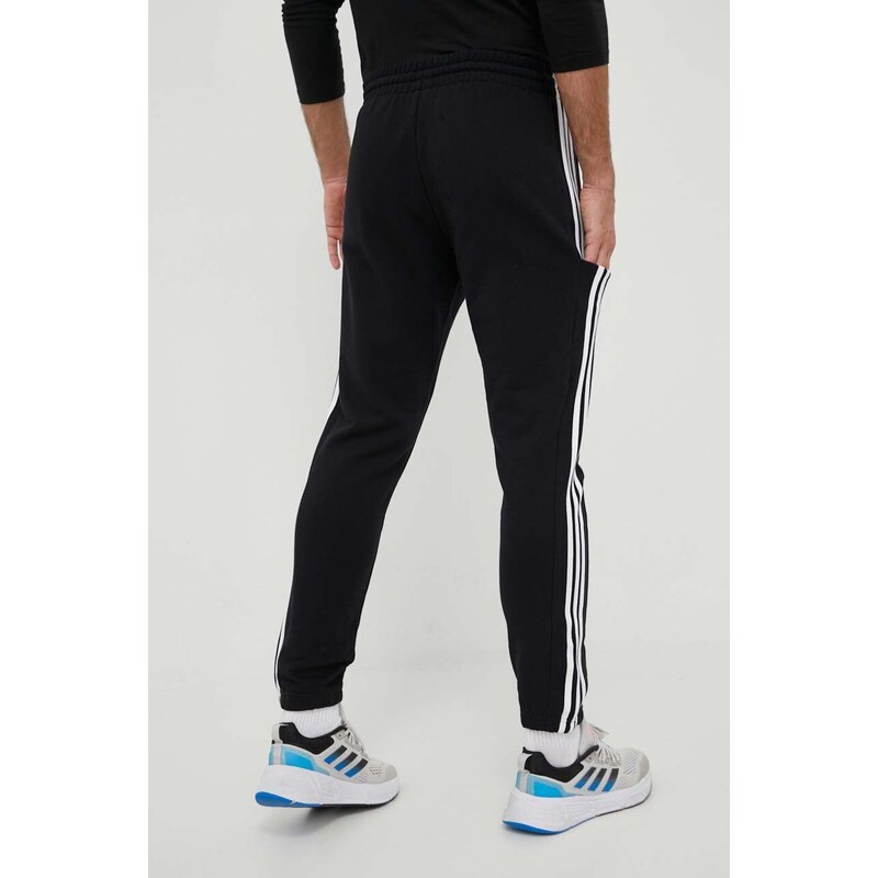 Bavlněné tepláky adidas černá barva, s aplikací, IC0050