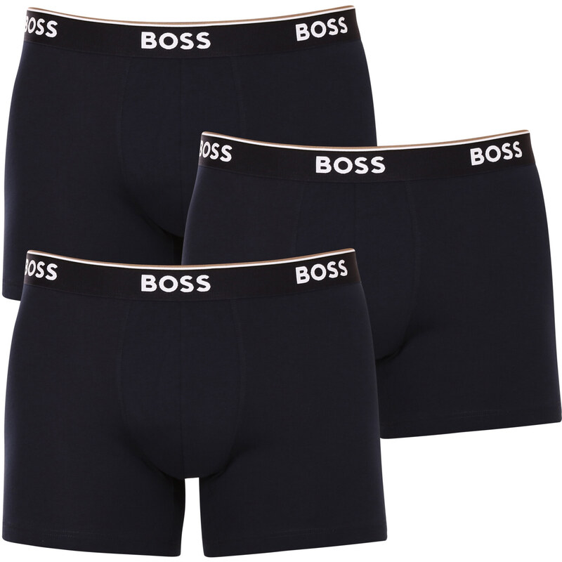 3PACK pánské boxerky BOSS tmavě modré (50475282 480)