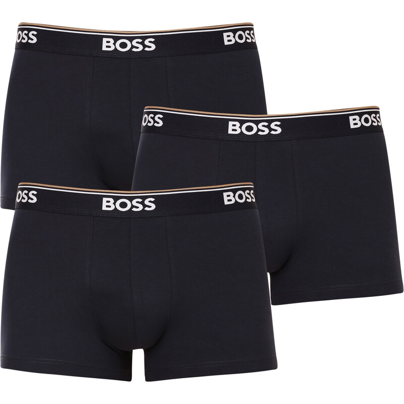 3PACK pánské boxerky BOSS tmavě modré (50475274 480)