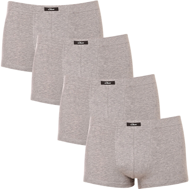 4PACK pánské boxerky S.Oliver šedé (MH-35H-41011828)